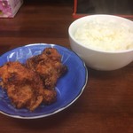 ラーメン神山 - H.30.5.13.昼 終日セットメニューＤ(唐揚2個・ご飯) +300円税込