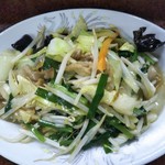 鶴亀 - 肉野菜炒め ４５０円(税込)(2018年3月23日撮影)