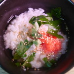 Ochazuke（boiled rice with tea）(Mentaiko)