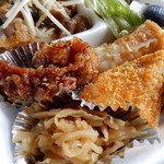 Kara koro tei - 切り干し大根煮、チキン南蛮白身魚フライ
