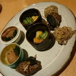 魚Bar 一歩 - ホヤ なめろう ばい貝旨煮 いか塩辛 二人前