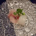 野嵯和 - イサキとケンサキイカのお造り