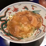 野嵯和 - 渡り蟹の炊き込みご飯にフカヒレの餡を掛けて