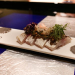 野嵯和 - かます・皮目焼き　万願寺唐辛子　信州みそで