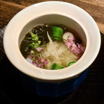 御料理 光安 - 淡路の岩もずくと明石の蛸