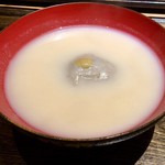 御料理 光安 - 留椀・蕎麦がきの白味噌仕立て