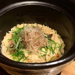 御料理 光安 - ぐじの炊き込みご飯(あさつき・茗荷・実山椒)