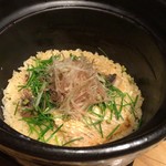 御料理 光安 - ぐじの炊き込みご飯(あさつき・茗荷・実山椒)