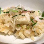 御料理 光安 - ぐじの炊き込みご飯(あさつき・茗荷・実山椒)