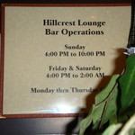 The Hillcrest Lounge  - 2008/10