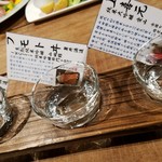 酒BAR 彩鶴 - 「地酒飲み比べセット」プレミアム