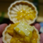 銀座 しのはら - フォアグラとマンゴーの最中