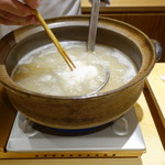 銀座 しのはら - 桑名の蛤と淡路の鱧のしゃぶしゃぶ