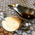 シェフ - エビフライ＋ステーキ＋クリームコロッケセット：1,200円