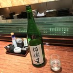 日本酒と個室居酒屋 農家の慶 - 日本酒と個室居酒屋 農家の慶 海浜幕張店(千葉県千葉市美浜区ひび野)伯楽星 90ml 400円