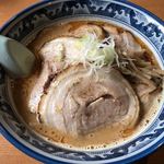 麺や樽座 - 海老風味 味噌ラーメン 味噌濃いめ＋チャーシュー追加