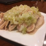 上海亭 - 蒸し鶏のネギソース