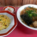 春来軒 - Aセット(ラーメン食いかけ)