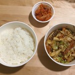 松屋 - 回鍋肉定食（キムチセット）ご飯特盛