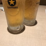 竹乃屋 VIERRA小倉店 - 開店直後に生ビール（笑）