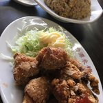 中華料理 ポパイ - カリカリに揚げた皮もうまい。もも肉のから揚げ