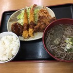 もとや - ミックスフライ定食