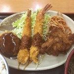 もとや - ミックスフライ定食