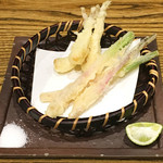 Kombu Ya - 谷中生姜と島らっきょうの天ぷら
