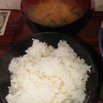 あお木 - 多目のご飯。これで普通サイズ