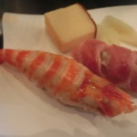 お好み、トロとエビ、卵焼き