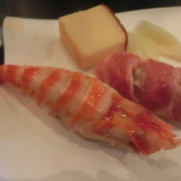近松 - お好み、トロとエビ、卵焼き