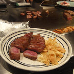 鉄板焼 さざんか - レアのサーロイン