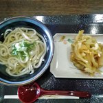 いりこぶ家 - かけうどん（小），かき揚げ