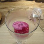 山地陽介 - 紫蘇シャーベットとブルーベリーゼリー？(お凌ぎ)