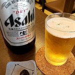 Ukiya - 瓶ビール&お通しのそば味噌