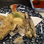 日本料理 一元 - 宴会コース（天ぷら：海老、茄子、南瓜、獅子唐・湯葉・椎茸、鮭）