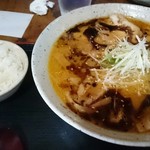 夢玄 - 味噌ラーメン。ライスサービス