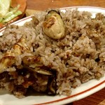 立飲・ビストロシン サンテ - 牡蠣のガーリックライス