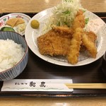 とんかつ和泉 - 海老2本＆ミニロースランチ（30.6）