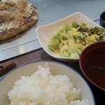 Okonomiyaki Jimbee - 肉玉大盛ランチ。