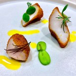 The Restaurant at Meadowood - CHILLED VEAL RIB OYSTER BLACK TRUFFLE LEAVES