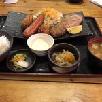 だいだいや - 肉盛り定食