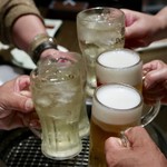 焼肉 大河 - 二次会の乾杯〜♪