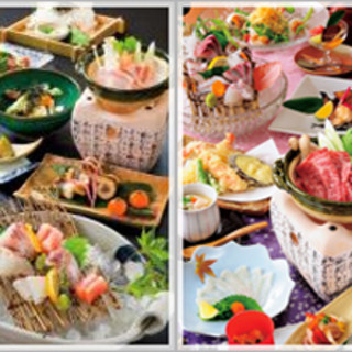 新鮮な魚介・野菜・お肉。四季折々の恵みを膳に彩ります。