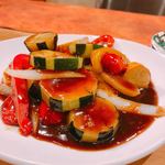 風神亭 - 夏野菜   黒酢