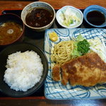 焼とんかつ たいら - 焼きとんかつ定食・上(1,420円+味噌ダレ50円)