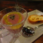 ラ フルール ド スリジエ - 紫いものスープ（お通し）