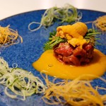 和牛肉割烹 格之進 82 - サーロインのユッケと生雲丹