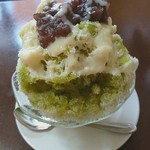玉子焼 にし尾 - 抹茶かき氷＋ミルク＋ミルク＋金時