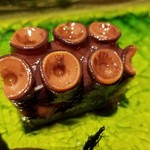 馳走 啐啄一十  - (06)真蛸(山口県)の桜煮
      産卵期は初夏～初秋、旬は抱卵する初夏～初秋と旨みが強くなる晩秋～冬の2回
      寿命は約1年
      柔らかくもほんの少し噛み応えを残した仕上り
      噛めば噛むほど蛸の美味しさが拡がります